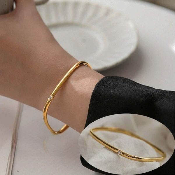 bangle golden rose gold classic simple style bracelet niche design light luxury exquisite cuff plain ring ladies jewelry, Black
bangle golden rose gold classic simple style bracelet niche design light luxury exquisite cuff plain ring ladies jewelry, Black