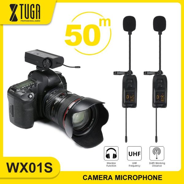 camera microphone uhf wireless lavalier with rechargeable transmitter receiver,164ft range,for smartphones microphones
camera microphone uhf wireless lavalier with rechargeable transmitter receiver,164ft range,for smartphones microphones