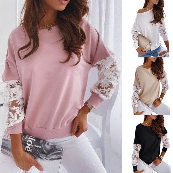 women's hoodies & sweatshirts 2021women's clothing autumn winter lace splicing embroidery casual fashion loose pullover women, Black
women's hoodies & sweatshirts 2021women's clothing autumn winter lace splicing embroidery casual fashion loose pullover women, Black