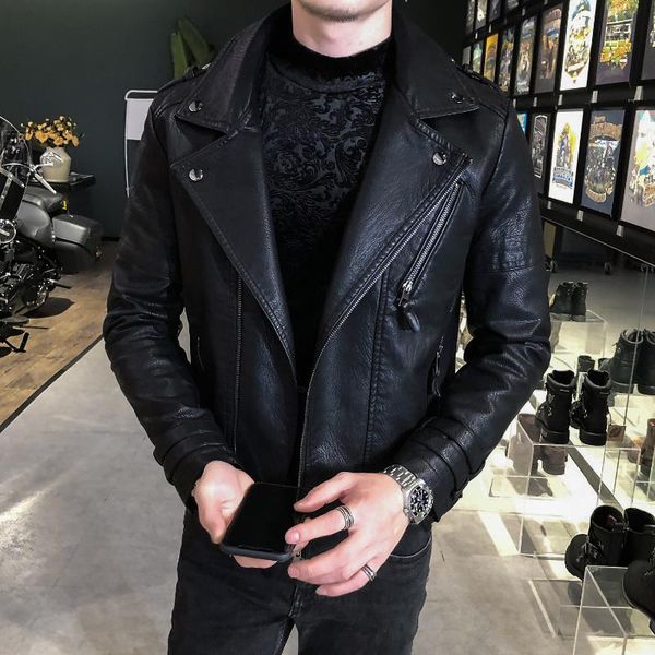 men's fur & faux streetwear men leather jacket casual chaquetas hombre motorradjacke pu chaqueta cuero zipper lapel coat black
men's fur & faux streetwear men leather jacket casual chaquetas hombre motorradjacke pu chaqueta cuero zipper lapel coat black