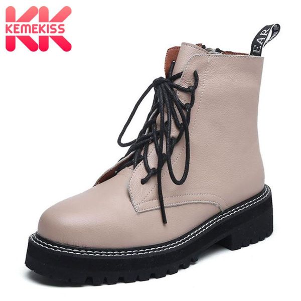 boots kemekiss 2021 women ankle real leather thick sole winter autumn short fashion shoes footwear size 34-40, Black
boots kemekiss 2021 women ankle real leather thick sole winter autumn short fashion shoes footwear size 34-40, Black