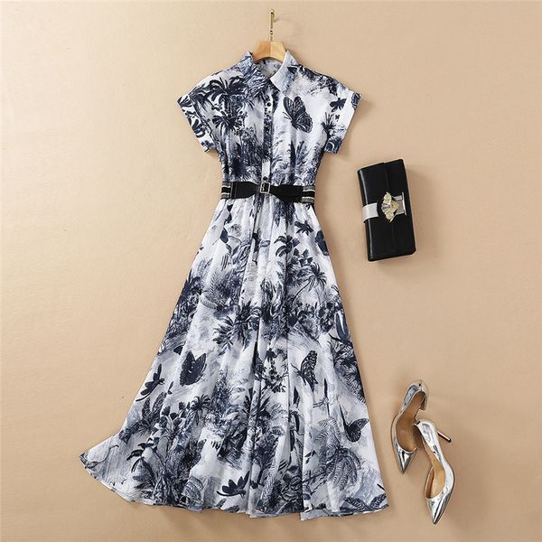 dress women will see runway fashion short turn down collar painted mid-calf impression dressed with belt, Black;gray
dress women will see runway fashion short turn down collar painted mid-calf impression dressed with belt, Black;gray