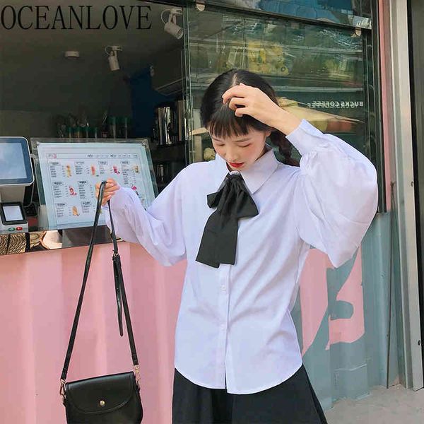 spring student sweet blouses women korean casual black bow shirts all match fashion ins blusas mujer 14727 210415, White
spring student sweet blouses women korean casual black bow shirts all match fashion ins blusas mujer 14727 210415, White