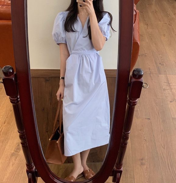 casual dresses minimalist summer chic v-neck office lady streetwear sweet students femme all match es vestidos bkrj, Black;gray
casual dresses minimalist summer chic v-neck office lady streetwear sweet students femme all match es vestidos bkrj, Black;gray