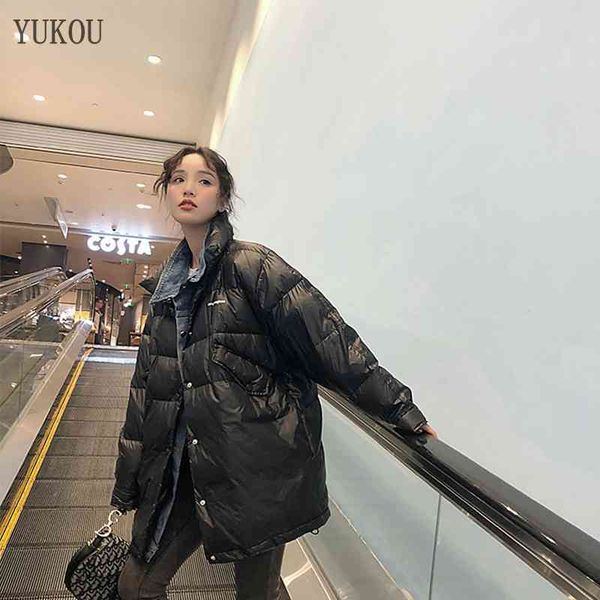 leather women coats long fashion female white duck down jacket loose version keep warm s h009, Black
leather women coats long fashion female white duck down jacket loose version keep warm s h009, Black