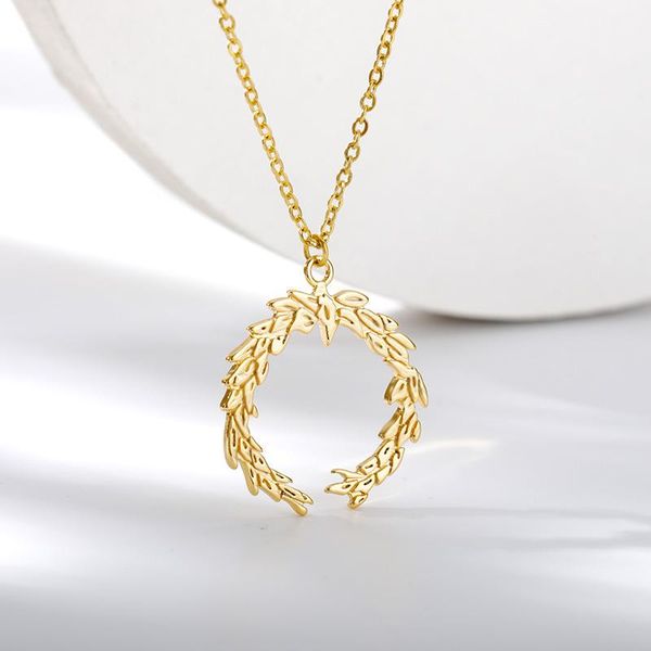 pendant necklaces olive branch gold stainless steel necklace women friend peace leaves statement chain choker female jewelry 2021, Silver
pendant necklaces olive branch gold stainless steel necklace women friend peace leaves statement chain choker female jewelry 2021, Silver