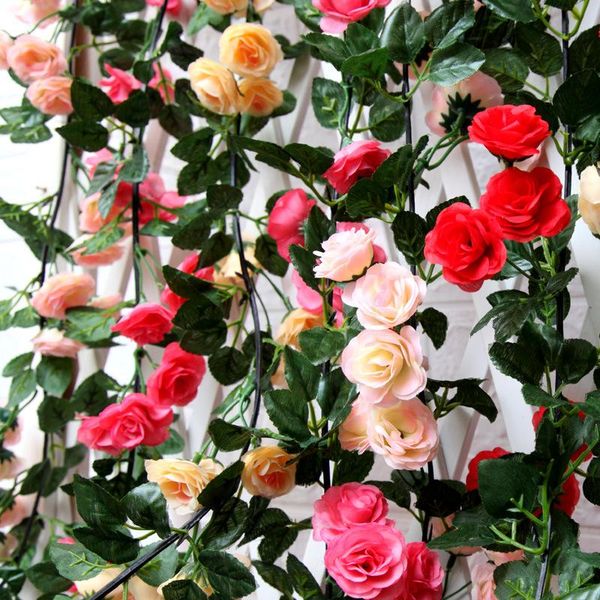decorative flowers & wreaths 1.8m artificial rose vine silk fake flower rattan wedding decoration hanging wall garden home decor
decorative flowers & wreaths 1.8m artificial rose vine silk fake flower rattan wedding decoration hanging wall garden home decor