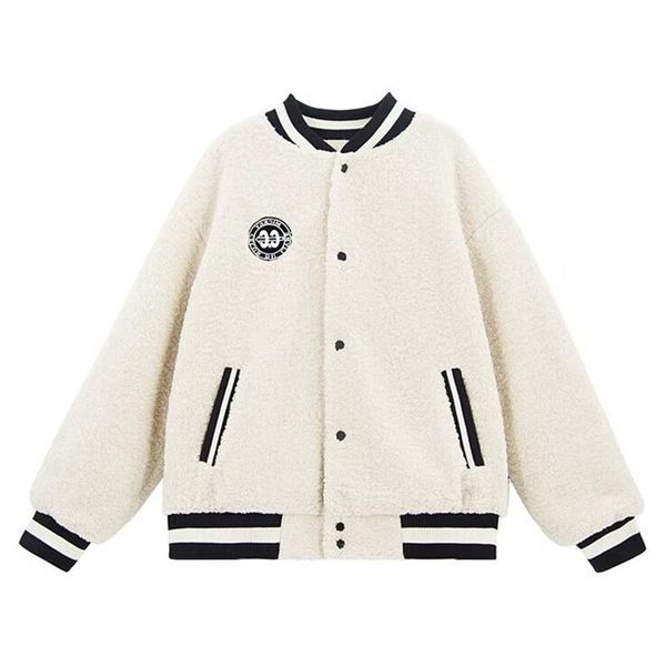 women's jackets 2021 autumn winter baseball jacket female korean long-sleeved striped thick cashmere coat loose casual wool short women, Black;brown
women's jackets 2021 autumn winter baseball jacket female korean long-sleeved striped thick cashmere coat loose casual wool short women, Black;brown