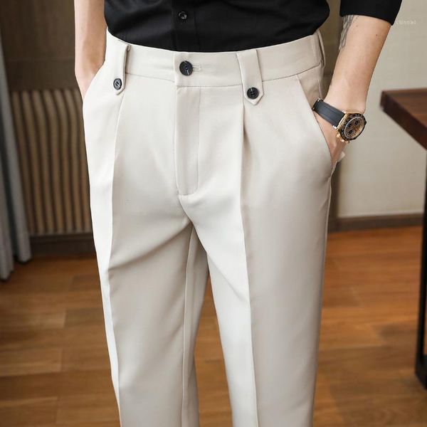 men's pants men suit gentleman business casual trousers luxury versatile fashion solid color 2021 pant, Black
men's pants men suit gentleman business casual trousers luxury versatile fashion solid color 2021 pant, Black