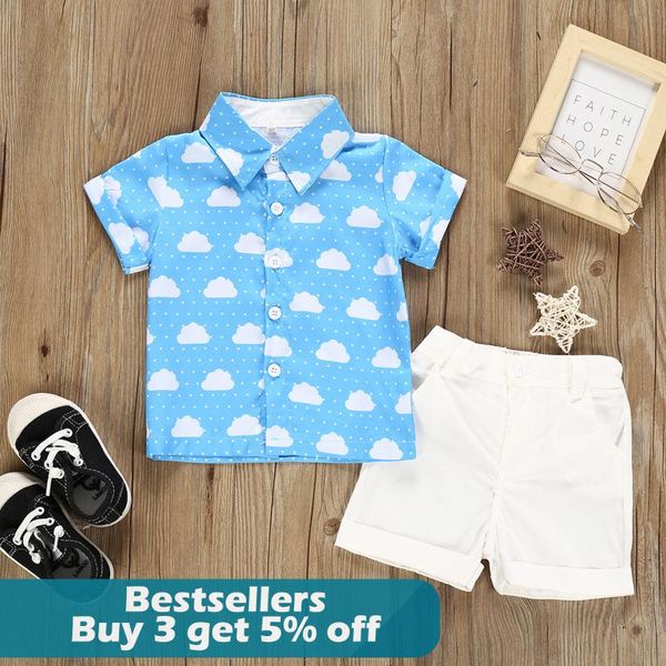 summer toddler baby boy clothes clouds print shirt short pants 2pcs outfits casual gentleman kids set clothing sets, White
summer toddler baby boy clothes clouds print shirt short pants 2pcs outfits casual gentleman kids set clothing sets, White