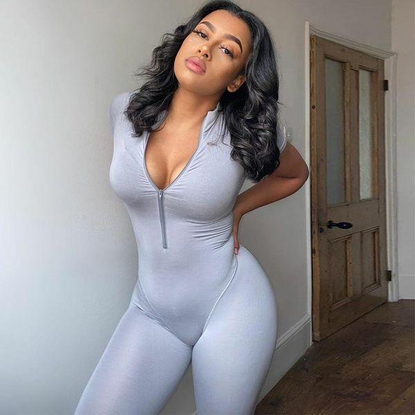 gym clothing v-neck bodycon jumpsuits summer short sleeve zipper black rompers womens jumpsuit female casual sporty overalls, White;black
gym clothing v-neck bodycon jumpsuits summer short sleeve zipper black rompers womens jumpsuit female casual sporty overalls, White;black