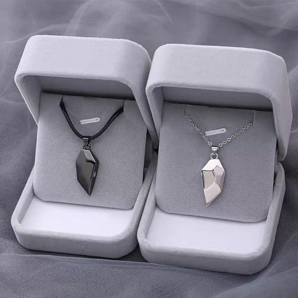 pendant necklaces 1pair magnetic couple necklace for lovers gothic punk heart men wedding jewelry valentine's day gift, Silver
pendant necklaces 1pair magnetic couple necklace for lovers gothic punk heart men wedding jewelry valentine's day gift, Silver