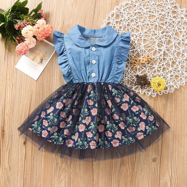 girl's dresses kid dress for girl 2021 floral print denim with ruffles, girls sleeveless lapel neck high waist mesh sundress, Red;yellow
girl's dresses kid dress for girl 2021 floral print denim with ruffles, girls sleeveless lapel neck high waist mesh sundress, Red;yellow