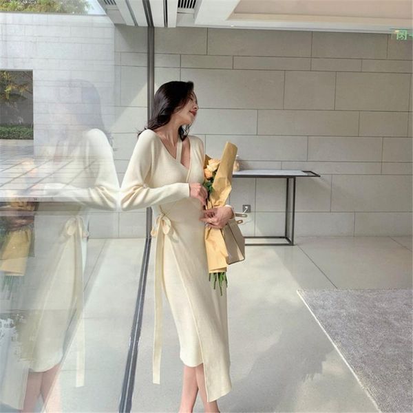 casual dresses vintage one piece knitted dress women elegant party female spring 2021long sleeve sweater office lady slim one-piece vestidos, Black;gray
casual dresses vintage one piece knitted dress women elegant party female spring 2021long sleeve sweater office lady slim one-piece vestidos, Black;gray