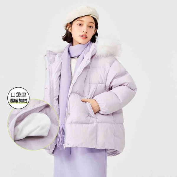 2021 winter new middle and long hooded loose thick bread jacket detachable wool collar down jacket women, Black
2021 winter new middle and long hooded loose thick bread jacket detachable wool collar down jacket women, Black