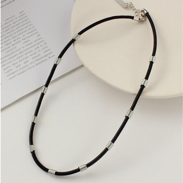 chokers amorcome europe chic soft black leather choker necklace with twisted metal women men punk short collar collier femme, Golden;silver
chokers amorcome europe chic soft black leather choker necklace with twisted metal women men punk short collar collier femme, Golden;silver
