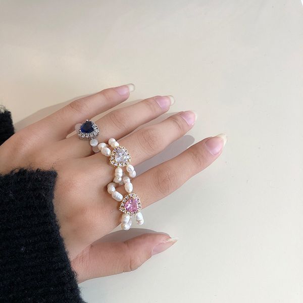 kimter fashion sparkling colorful diamond ring hand woven pearl adjustable elasticity simple peal rings accessories q261fz, Silver
kimter fashion sparkling colorful diamond ring hand woven pearl adjustable elasticity simple peal rings accessories q261fz, Silver