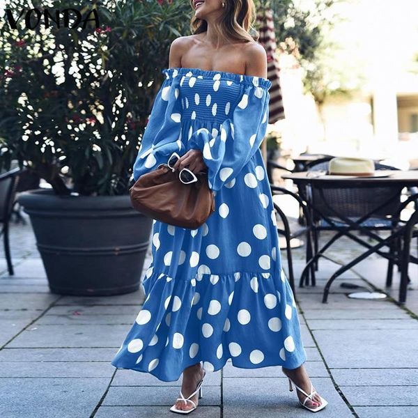 casual dresses party dress vonda women long sleeve off shoulder strapless polka dot print kleid robe femme sundress oversize, Black;gray
casual dresses party dress vonda women long sleeve off shoulder strapless polka dot print kleid robe femme sundress oversize, Black;gray