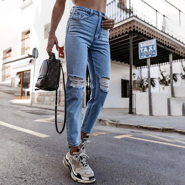 women's jeans fashion straigh slim plus size ripped women summer casual streetwear high waist denim long pants female trousers, Blue
women's jeans fashion straigh slim plus size ripped women summer casual streetwear high waist denim long pants female trousers, Blue