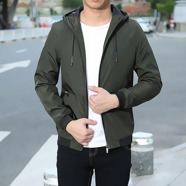 men's jackets jacket spring and autumn clothing 2021 korean version of slim young trend hooded men, Black;brown
men's jackets jacket spring and autumn clothing 2021 korean version of slim young trend hooded men, Black;brown
