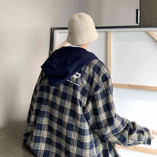 fall 2020 new men's checked hooded shirt casual loose large shirt cardigan coat women, Black
fall 2020 new men's checked hooded shirt casual loose large shirt cardigan coat women, Black
