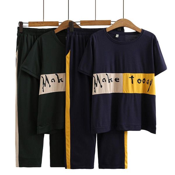 plus size tracksuits big women's summer korean loose short sleeve t shirt nine point pants sports leisure suit fashion hit color tracks, Black
plus size tracksuits big women's summer korean loose short sleeve t shirt nine point pants sports leisure suit fashion hit color tracks, Black