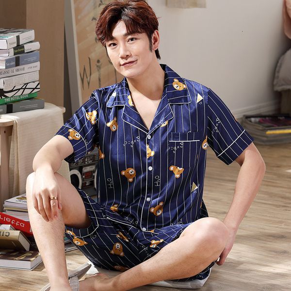 sleepwear pajamas satin silk short summer male pajama set soft nightgown men pyjamas lounge big size sleep, Black;brown
sleepwear pajamas satin silk short summer male pajama set soft nightgown men pyjamas lounge big size sleep, Black;brown