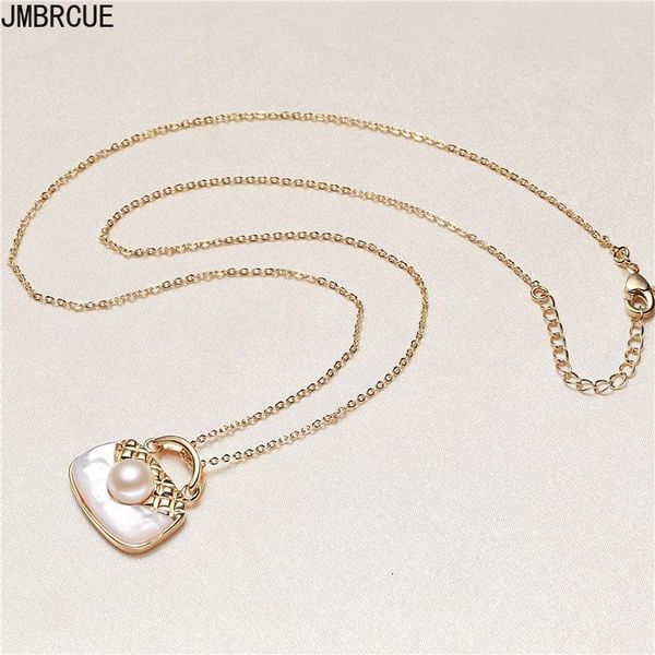 necklace 2021 fashion bag pearl pendant for women girl gold color metal chains geometric, Silver
necklace 2021 fashion bag pearl pendant for women girl gold color metal chains geometric, Silver