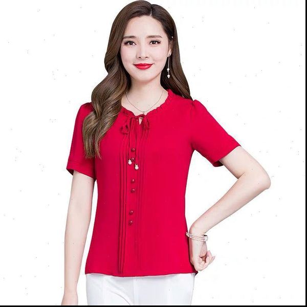 Spring Summer Style Chiffon Women Blouses Casual Short Sleeve O Neck Blusas Tops DF3739, White
Spring Summer Style Chiffon Women Blouses Casual Short Sleeve O Neck Blusas Tops DF3739, White