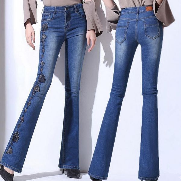 women's jeans 2021 spring and autumn denim pants high waist flare embroidery retro long, Blue
women's jeans 2021 spring and autumn denim pants high waist flare embroidery retro long, Blue