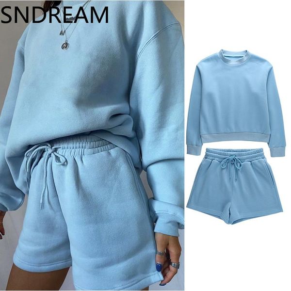 women's tracksuits sweatshirt shorts set, autumn and winter season, solid color casual fashion round neck pullover two-piece suit, Gray
women's tracksuits sweatshirt shorts set, autumn and winter season, solid color casual fashion round neck pullover two-piece suit, Gray