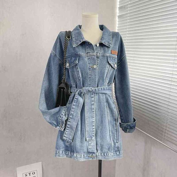 thirteen lines design feeling 2021 spring and autumn new tie waist mid length denim jacket dress women's fashion, Black;gray
thirteen lines design feeling 2021 spring and autumn new tie waist mid length denim jacket dress women's fashion, Black;gray