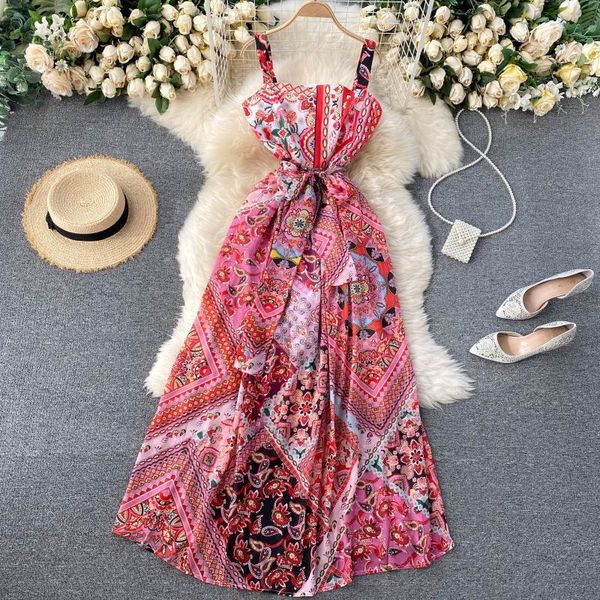 two piece dress foamlina summer women elegant strap sleeveless boho style floral print party sash lace up beach holiday maxi 0a85, White
two piece dress foamlina summer women elegant strap sleeveless boho style floral print party sash lace up beach holiday maxi 0a85, White