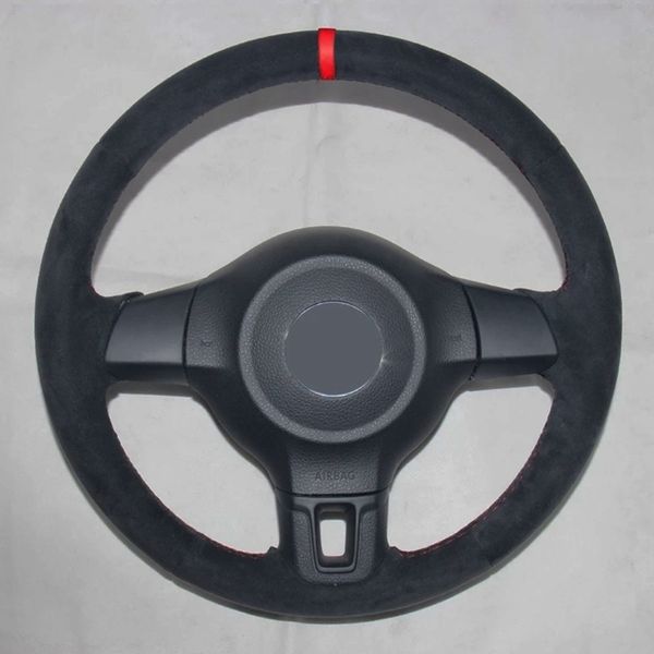 car steering wheel cover black genuine leather suede hand-stitched for golf 6 mk6 vw polo mk5 2010-2013
car steering wheel cover black genuine leather suede hand-stitched for golf 6 mk6 vw polo mk5 2010-2013