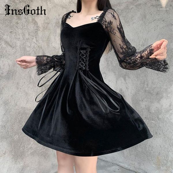 casual dresses insgoth gothic lolita bandage black dress women vintage lace puff sleeve aesthetic elegant high waist party, Black;gray
casual dresses insgoth gothic lolita bandage black dress women vintage lace puff sleeve aesthetic elegant high waist party, Black;gray