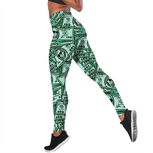 cloocl cartoon green hundred dollar bill pattern women leggings ladies yoga suits sport suit 3d printed teens slim fitness clothes sets, Black
cloocl cartoon green hundred dollar bill pattern women leggings ladies yoga suits sport suit 3d printed teens slim fitness clothes sets, Black