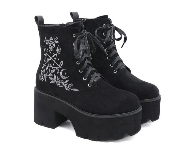 boots drop 2021 women ankle platform goth punk black high heels ladies shoes plus size 41 42
boots drop 2021 women ankle platform goth punk black high heels ladies shoes plus size 41 42