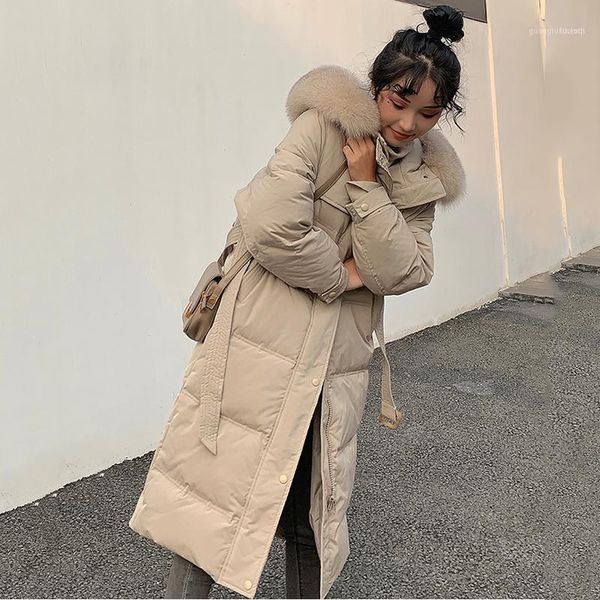 women's down & parkas duck jacket women winter long faux fur collar hood coat female belted warm parka for clothes thick 20211, Black
women's down & parkas duck jacket women winter long faux fur collar hood coat female belted warm parka for clothes thick 20211, Black