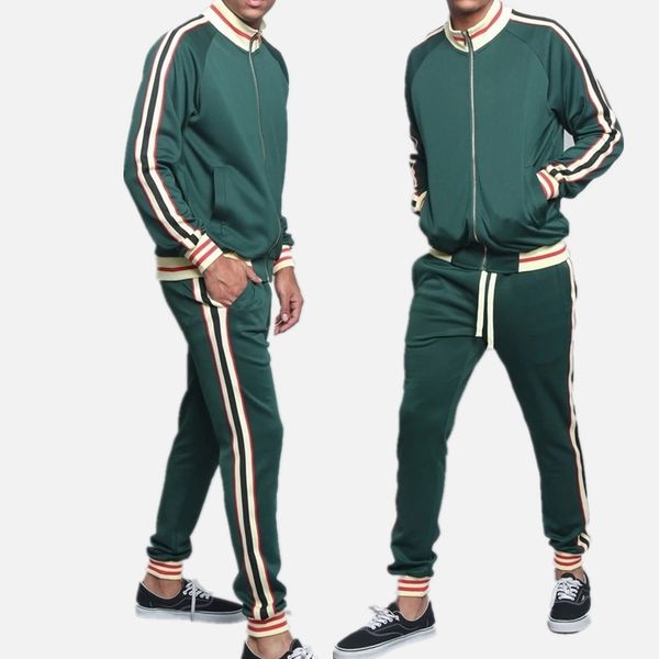 stand collar fashion brand green black long sleeve autumn and winter men's leisure sports suit color matching two-piece set, Gray
stand collar fashion brand green black long sleeve autumn and winter men's leisure sports suit color matching two-piece set, Gray