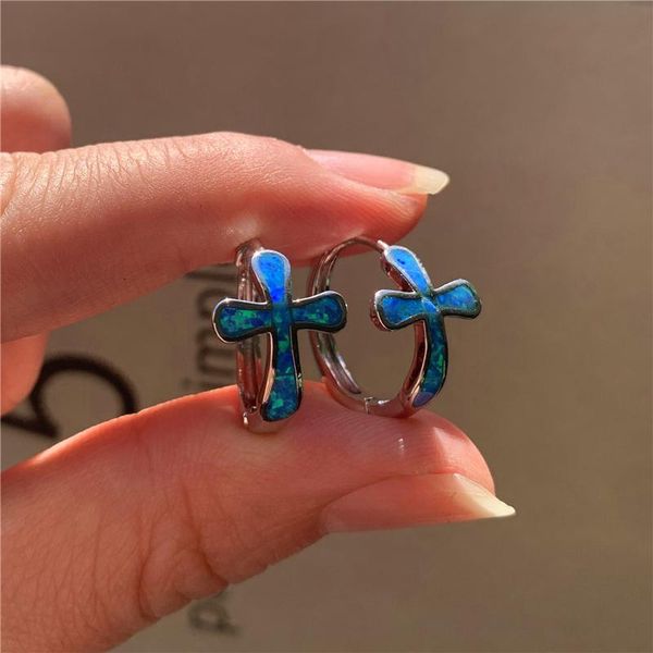 hoop & huggie charm silver color wedding earrings vintage female small cross dainty white blue opal stone for women men, Golden;silver
hoop & huggie charm silver color wedding earrings vintage female small cross dainty white blue opal stone for women men, Golden;silver