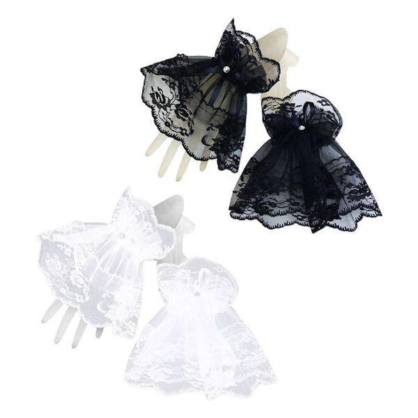 five fingers gloves womens halloween gothic black lace wrist cuffs bracelets party sunscreen rhinestone bowknot fingerless, Blue;gray
five fingers gloves womens halloween gothic black lace wrist cuffs bracelets party sunscreen rhinestone bowknot fingerless, Blue;gray