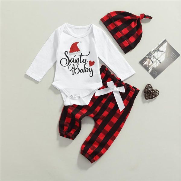clothing sets 3pcs 3-18month infant baby girl boy christmas clothes set,letter printing long sleeve o-neck romper+bow plaid pants+cap set, White
clothing sets 3pcs 3-18month infant baby girl boy christmas clothes set,letter printing long sleeve o-neck romper+bow plaid pants+cap set, White