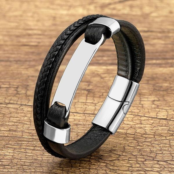 charm bracelets stainless steel metal men bracelet woven leather rope chain women bangles fashion couple jewelry gifts, Golden;silver
charm bracelets stainless steel metal men bracelet woven leather rope chain women bangles fashion couple jewelry gifts, Golden;silver