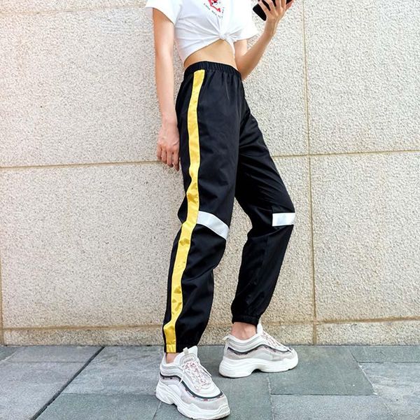 women's pants & capris elegant woman ribbon trousers loose high waist hip hop harem patchwork contrast color casual sweat pant, Black;white
women's pants & capris elegant woman ribbon trousers loose high waist hip hop harem patchwork contrast color casual sweat pant, Black;white