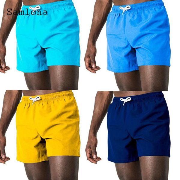 men's shorts samlona plus size men leisure male clothing 2021 summer lace-up mens casual loose beach short panties, White;black
men's shorts samlona plus size men leisure male clothing 2021 summer lace-up mens casual loose beach short panties, White;black