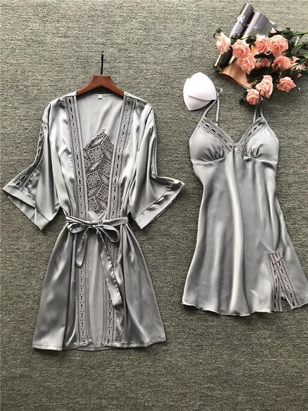 women's sleepwear zoulv long sleeve ladies nightwear bathrobe night dress with chest pads women robe gown sets lace sleep lounge pijama, Black;red
women's sleepwear zoulv long sleeve ladies nightwear bathrobe night dress with chest pads women robe gown sets lace sleep lounge pijama, Black;red