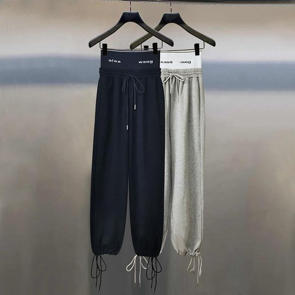 women's pants & capris wang letter webbing elastic high waist casual drawstring stitching contrast straight-leg quality sport, Black;white
women's pants & capris wang letter webbing elastic high waist casual drawstring stitching contrast straight-leg quality sport, Black;white