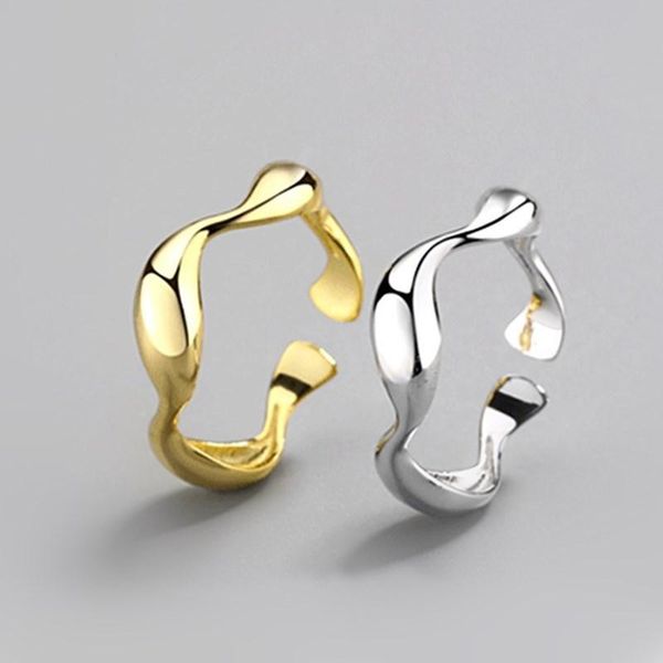 creative handmade rings irregular wave smooth engagement jewelry for women size 17mm adjustable wedding, Slivery;golden
creative handmade rings irregular wave smooth engagement jewelry for women size 17mm adjustable wedding, Slivery;golden