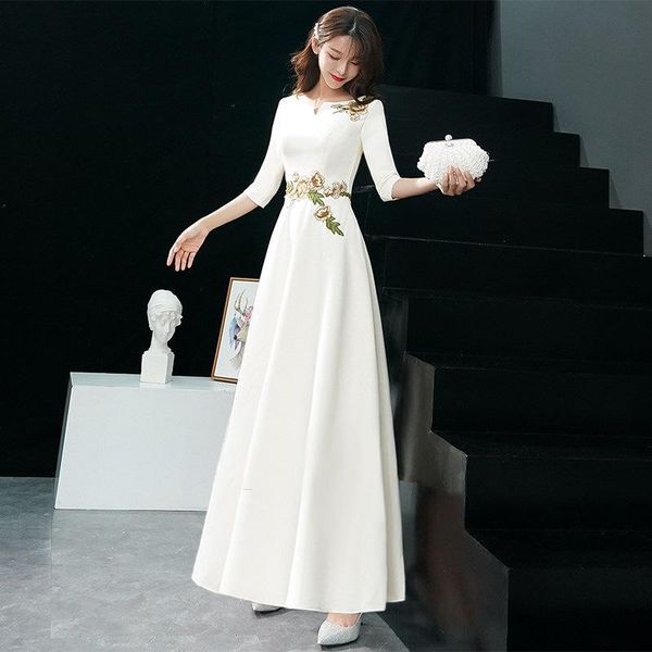 elegant women bridesmaids evening dresses small v-neck satin cheongsam skirt long pleated dress wedding party gown vestidos ethnic clot, Red
elegant women bridesmaids evening dresses small v-neck satin cheongsam skirt long pleated dress wedding party gown vestidos ethnic clot, Red