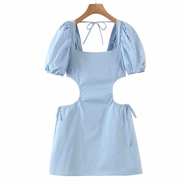 waist hollow out backless dress women square neck puff sleeve holiday party ladies vintage solid summer short robe 210514, Black;gray
waist hollow out backless dress women square neck puff sleeve holiday party ladies vintage solid summer short robe 210514, Black;gray